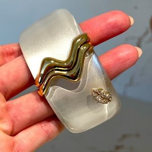 Alexis Bittar cuff with diamond lips